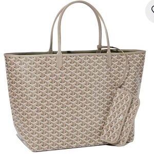 Goyard Goyardine Claire-Voie St. Louis GM Tote Bag Palladium Hardware GREAT COND